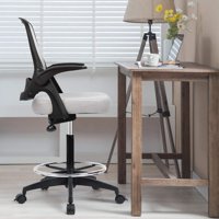 Lacoo irodai Szerkesztőszék magas irodai szék Flip-up kartámaszokkal, szürke