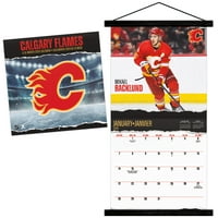 Trendek nemzetközi NHL Calgary Flames fali naptár & mágneses keret