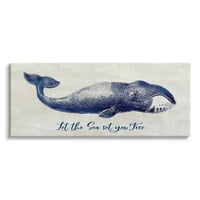 Stupell Industries felemelő tengeri tengeri idézet Részletes bálna képek grafikus galéria csomagolt vászon nyomtatott