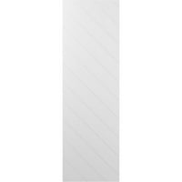 Ekena Millwork 15 W 68 H True Fit PVC átlós slat modern stílusú rögzített redőnyök, befejezetlen