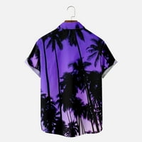 cllios férfi Hawaii ingek nyári trópusi nyomtatás ing rendszeres Fit Rövid ujjú ing gomb le nagy és magas Aloha ing