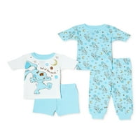 Blue ' s Clues Baby Boy pamut póló, rövid és nadrágos pizsama szett, 4 részes, 9-24m méretű