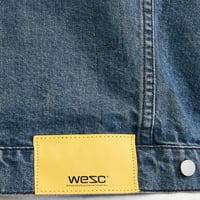 WESC férfi farmerdzseki indigó blokk