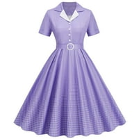 Női 1950-es évek Retro Rockabilly ruha Rövid ujjú Vintage hivatalos koktél hinta ruha Tea ruha nőknek