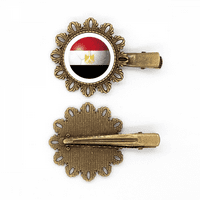 Egyiptom Nemzeti Zászló Foci Futball Vintage Fém Virág Hajtű Haj Fejdísz