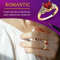 Miyuadkai Gyűrűk Ötvözet Gyűrű Gyűrűk Ékszer Méret Cirkon Női Ajándék Ujj Esküvői Színes Gyűrűk Ékszerek Arany 9