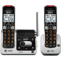 AT&T CRL DECT 6. Telefonos üzenetrögzítő rendszer hívó fél hívásvárakozással, vezeték nélküli kézibeszélők, fekete