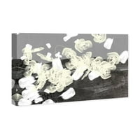 A Wynwood Studio Absztrakt fal art vászon nyomtatja a szirmokat a vízen 'festék - fekete, fehér