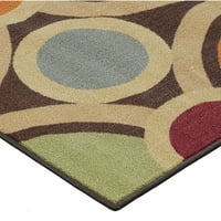 Mainstays karperecek körök beltéri nappali terület szőnyeg, többszínű, 4'11 7