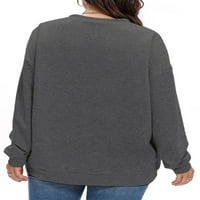 Cindysus Női Divat V nyakú póló női laza tunika alap Loungewear Plusz méretű alkalmi póló mély szürke XL