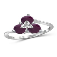 JewelersClub Ruby Ring Birthstone Jewelry - 2. Karát rubin 0. Sterling ezüst gyűrűs ékszerek - drágakő gyűrűk hypoallergén
