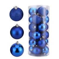 Karácsonyi labdák dísztárgyak karácsonyfához, műanyag törésálló Baubles színes és csillogó karácsonyi Party dekoráció