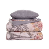 A modern szálak reverzibilis ágyat táskában, rózsaszín virág, tuileries, cal. király