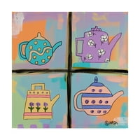 Védjegy képzőművészet 'Tea edények' vászon művészet Brian Nash
