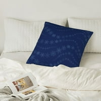 Dekoratív párnahuzatok, kék hópelyhek Scrapbook tér kanapé dekoratív kötött párnahuzat, 26x26