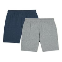 Atlétikai munkák fiúk Jersey Knit Sweat rövidnadrág, 2-Pack, Méret 4- és Husky