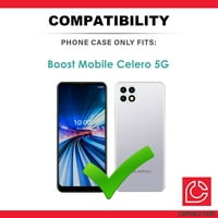 Kapszula tok Carbon Case Boost mobil Celero 5G [Carbon Edge Férfi Stílus Heavy Duty Design Ütésálló védelem telefon