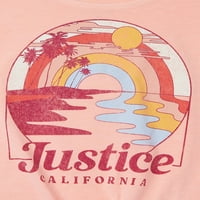 Justice Girls Retro Surf színváltó póló, Méretek 5- & Plus