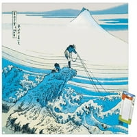 Horgászat a tenger által Katushika Hokusai fal poszter, 14.725 22.375