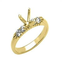 Karina B kerek gyémánt eljegyzési gyűrű kt sárga arany méretű női felnőtt
