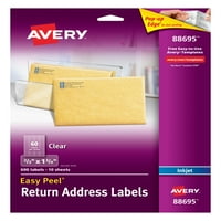 Minőségi Park túlélő Tyvek első osztályú borítékok pár Avery visszatérési cím tintasugaras címkével, fehér, 600 kt