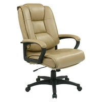 Executive magas hátsó kesztyű puha bőr szék párnázott hurok karokkal