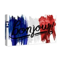 Wynwood Studio tipográfia és idézi a fali művészet vászon nyomtatványokat a „Bonjour Paris” utazási idézetek és mondások