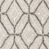 Trace GerVase geometriai gyémántok gyapjú terület szőnyeg, szürke fekete, 2'3 4 '