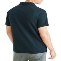Dockers férfi vékony illeszkedő bordás gallér póló