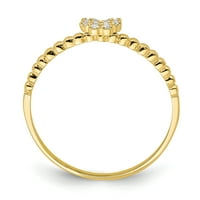 Primal Arany Karátos Sárga Arany Pillangó Köbös Cirkónium Gyűrű