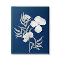 Stupell Industries Bold Floral Sprig levelek grafikus galéria csomagolt vászon nyomtatott fali művészet, tervezés: