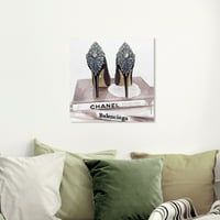 Wynwood Studio Fashion and Glam Wall Art Print 'My Trophies Inverse' cipő-Rózsaszín, Szürke