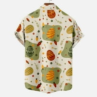 safuny férfi laza kényelmes ingek Pocket Holiday dinoszaurusz nyomtatási pólók divat nyári Rövid ujjú ingek hajtóka