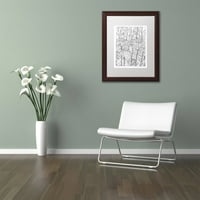 Védjegy képzőművészet Echinacea Kathy G. Ahrens vászon művészete, fehér matt, fa keret
