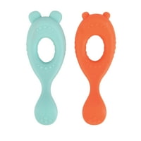 Nuby Animal Silicone Easy Grip kanál csecsemőknek, egér és Medve, Gróf