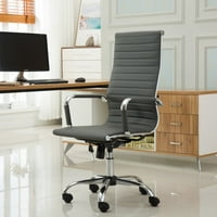 Roundhill bútor Panoton Chromel Kortárs High Back Office szék, Taupe