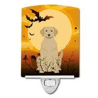 Caroline kincsei BB4321CNL Halloween sárga Labrador kerámia éjszakai fény, 6x4x3