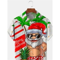 Férfi mikulás Party trópusi csúnya Hawaii karácsonyi ingek