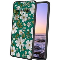 Szép-fehér-virágok-zöld-esztétikus-telefon tok, Degined Samsung Galaxy S10 + Plus tok férfiak nők, rugalmas szilikon