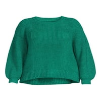 Terra & Sky Women's Plus Size Scoop Neck Pweater