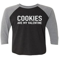 A Cookie-K Az Én Valentin Unise Ujjú Baseball Raglan Póló