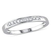 Miabella gyémánt akcentus ezüst félig állandó gyűrű