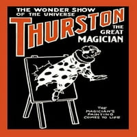 A bűvész festménye életre kel Howard Thurston Plakátnyomtatásában, amelyet a National Ptg készített. & Eng. Co