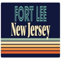 Fort Lee New Jersey Hűtőmágnes Retro Design