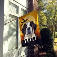 Carolines kincsek BB1804CHF Halloween Saint Bernard zászló vászon ház mérete nagy, többszínű