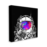 Űrhajós Vivid Rainbow köd művészet gyerekeknek grafikus galéria csomagolt vászon nyomtatott fal művészet
