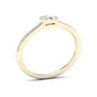 1 4ct tdw gyémánt 10k sárga arany klasszikus eljegyzési gyűrű