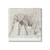 Stupell elnémított geometriai elefántmintás állatok és rovarok festménygaléria csomagolt vászon nyomtatott fal művészet