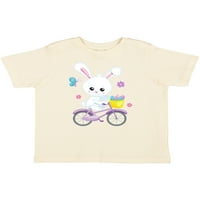 Inktastic Boldog Húsvéti Nyuszi kerékpár pasztell virágokkal ajándék kisgyermek fiú vagy kisgyermek lány póló