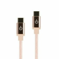 CableLin elit 36 ​​″ USB-C-USB-C töltés és szinkronizált fonott kábel-rózsa arany